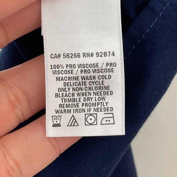 NEW Splendid Navy Rayon Crosshatch One Shoulder Tie Tank Women's Size XS - Picture 9 of 9